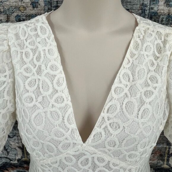 Walter Baker Caroline Dress Size 10 Ivory Lace New With Tag MIni - Picture 2 of 14